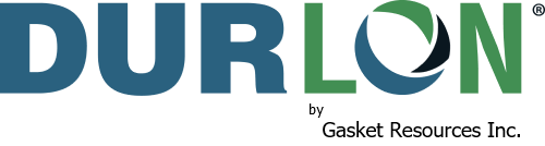 Durlon logo in blue and green with a stylized circular design inside the letter “O”.